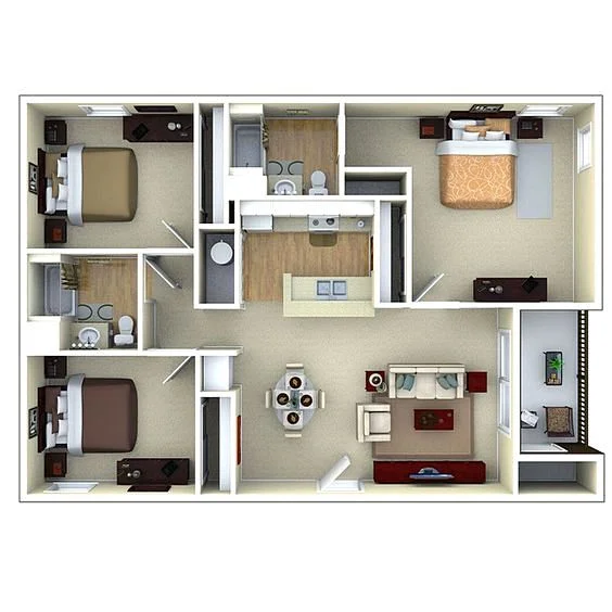 denah apartemen